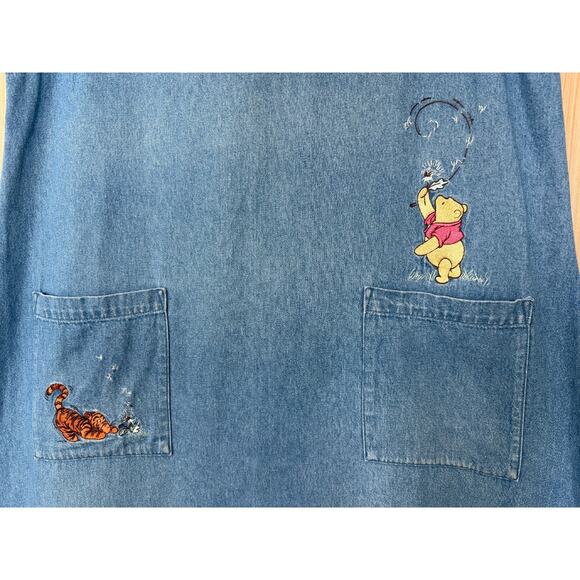 Vintage Disney Catalog Winnie the Pooh Denim Jumper Dress Womens XXL Tigger - Picture 4 of 12